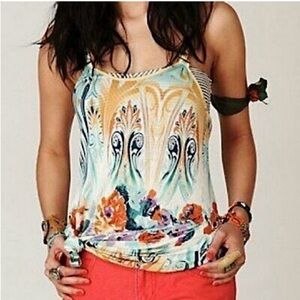 Free People Psychedelic Braided Strap Noveau Tunic Tank Size XS